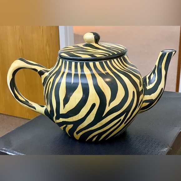 1996 Vintage Laurie Gates Safari Animal Print Teapot - Picture 6 of 16